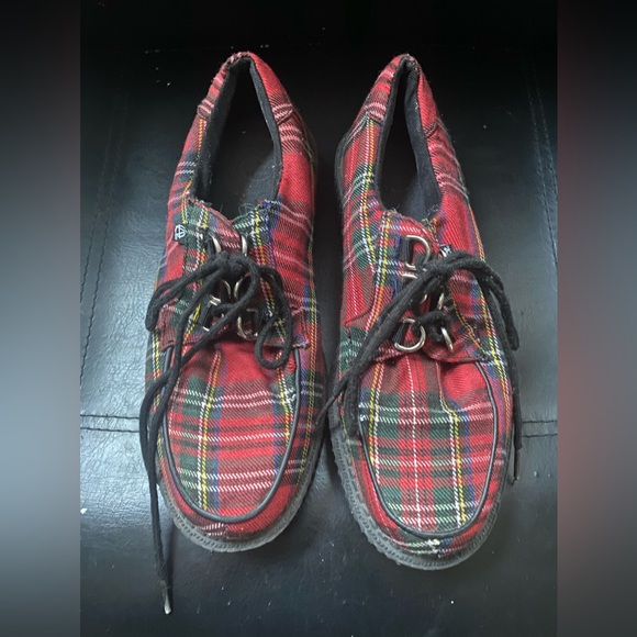 TUK  Red Tartan Anarchic Creeper - Picture 3 of 7